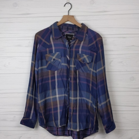 Rails Kendra Shirt in Rare Blue & Purple Colorway - Picture 1 of 8
